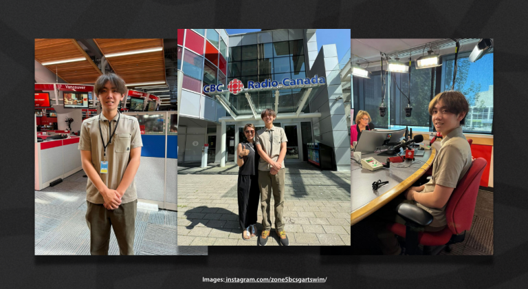 Caden Wong poses at CBC Radio-Canada