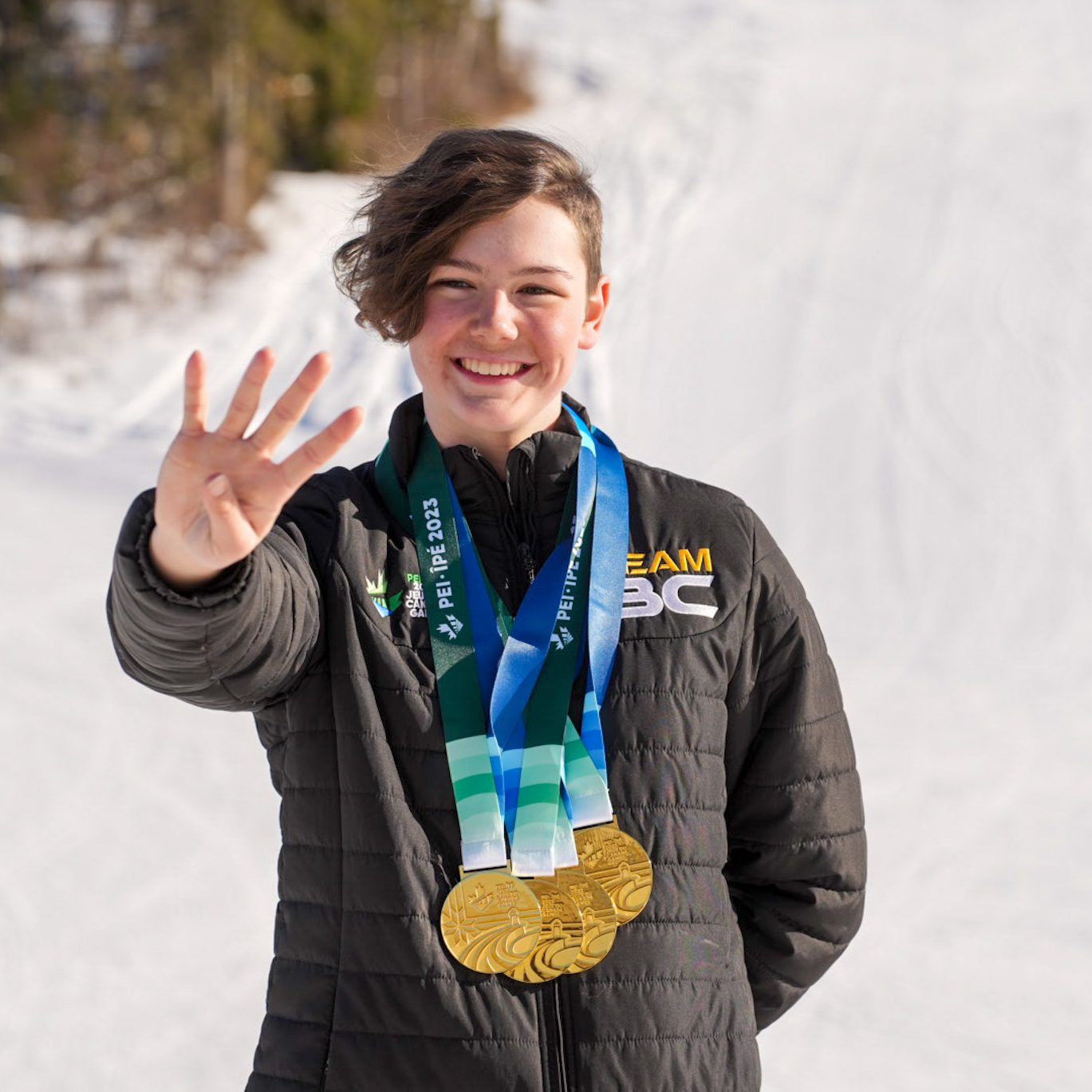 Roxy with her four gold medals